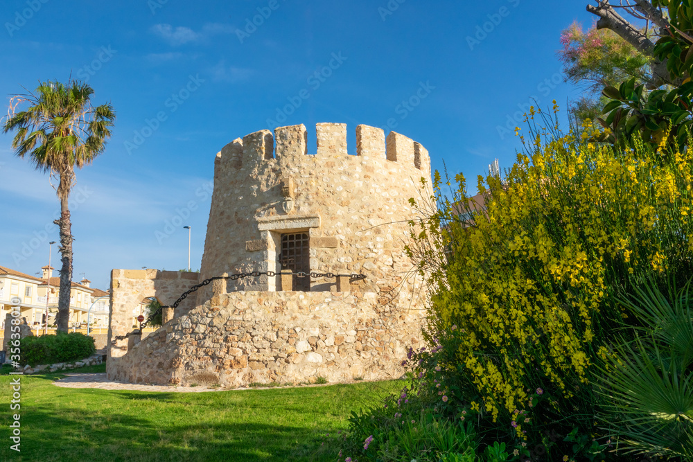 The main symbol of Torrevieja, the old Tower of the Moor originally built before 1320.