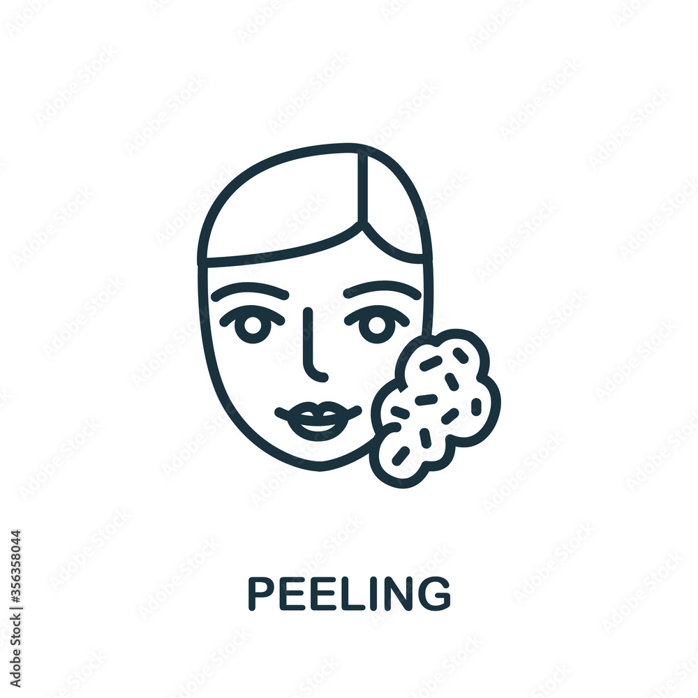 Peeling icon. Simple element from cosmetology collection. Creative Peeling icon for web design, templates, infographics and more Peeling icon. Simple element from cosmetology collection. Creative Peeling icon for web design, templates, infographics and more