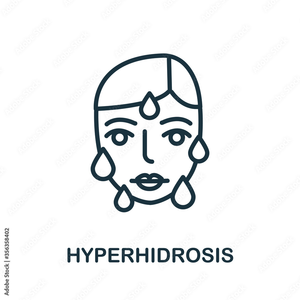Hyperhidrosis icon. Simple element from cosmetology collection. Creative Hyperhidrosis icon for web design, templates, infographics and more
