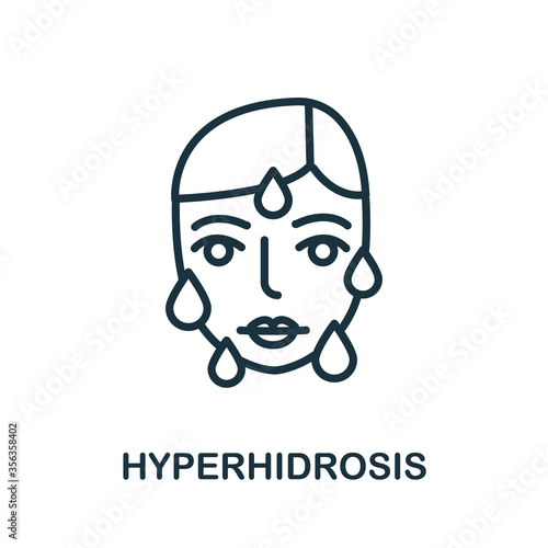 Hyperhidrosis icon. Simple element from cosmetology collection. Creative Hyperhidrosis icon for web design, templates, infographics and more