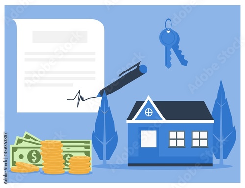 Real estate contract or property mortgage loan