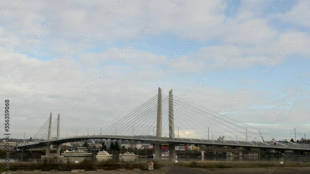 Tilikum Bridge Crossing with trams and buses in Portland Oregon USA in 4k High Resolution Tilikum Bridge Crossing with trams and buses in Portland Oregon USA in 4k High Resolution