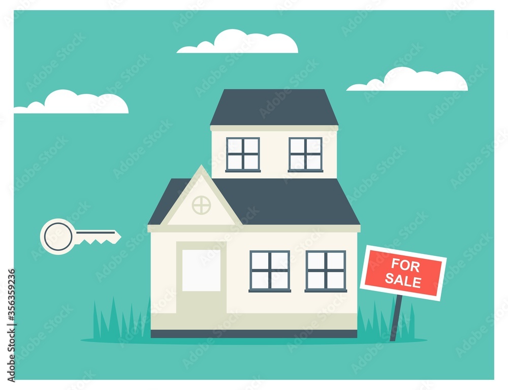 House for sale concept vector House for sale concept vector