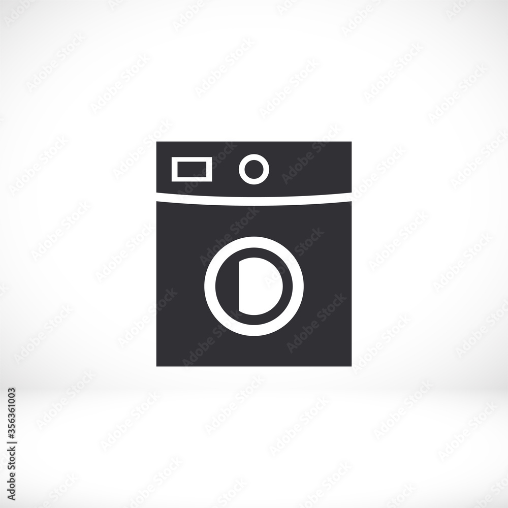 Washing machine icon. Vector  Eps 10 Flat Design wash home housework