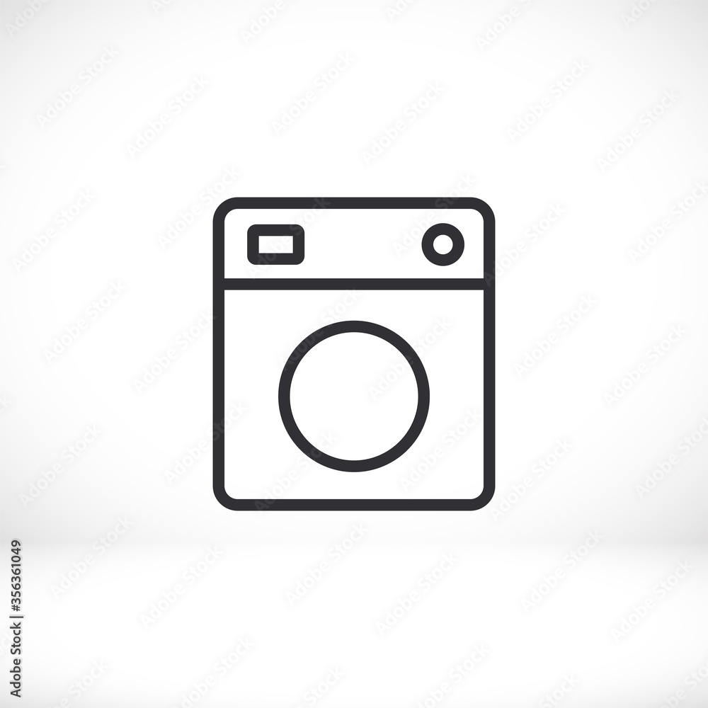 Washing machine icon. Vector  Eps 10 Flat Design wash home housework