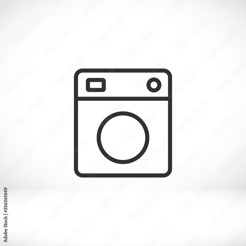 Washing machine icon. Vector Eps 10 Flat Design wash home housework Washing machine icon. Vector Eps 10 Flat Design wash home housework
