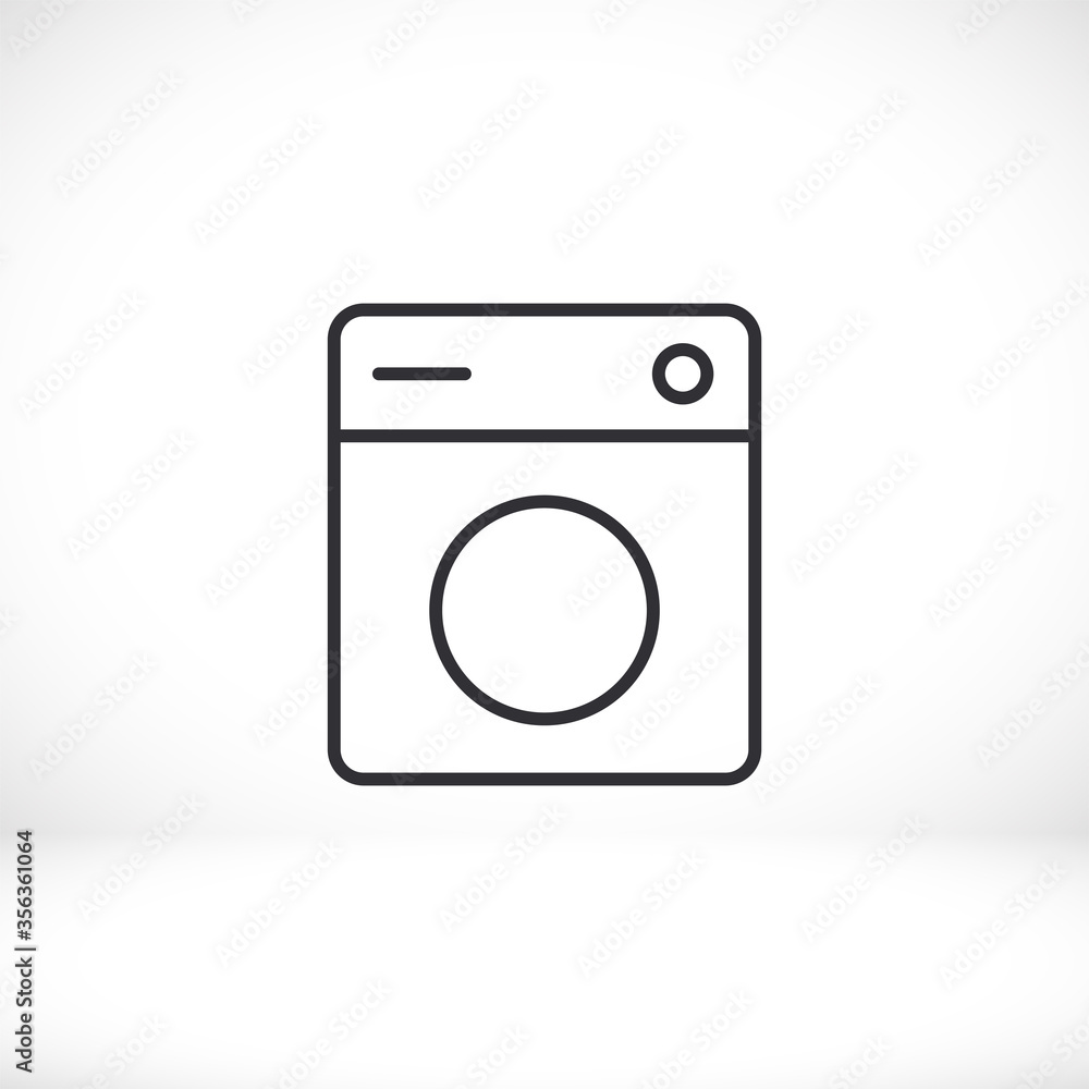 Washing machine icon. Vector Eps 10 Flat Design wash home housework Washing machine icon. Vector Eps 10 Flat Design wash home housework