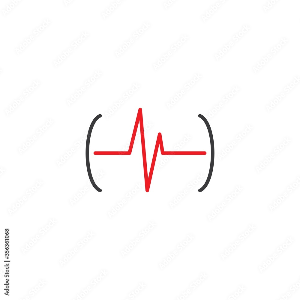 heart beat line logo vector heart beat line logo vector