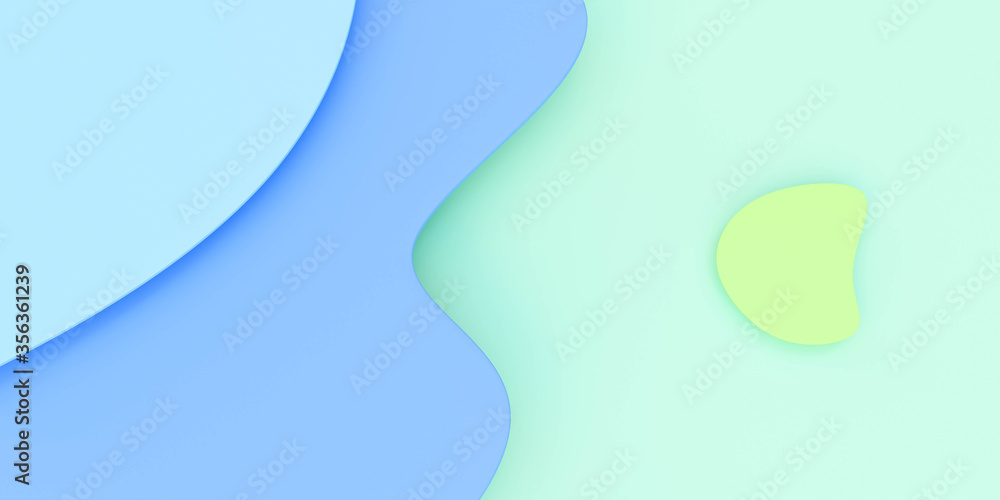 abstract curvy modern colourful futuristic minimalistic shape 3d rendering illustration background