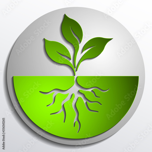 Obraz na plátně organic icons for ecological topics.