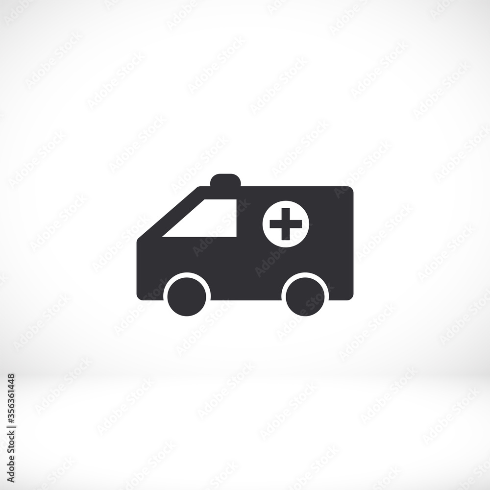 ambulance icon. Ambulance vector EPS 10. Lorem Ipsum Flat Design. medicine. help people. flat design style. made in the background for your swimming in any direction.