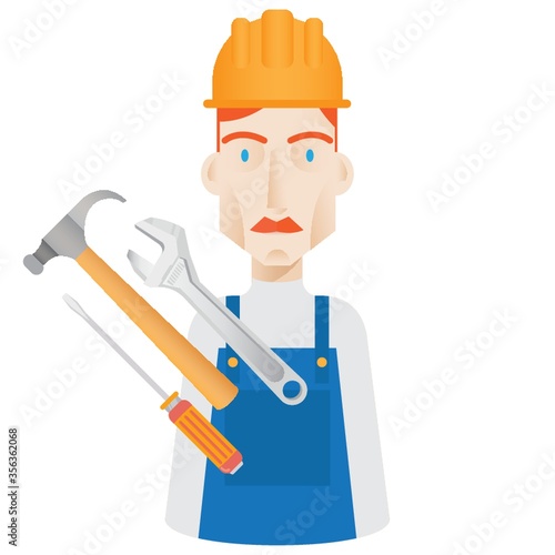 worker with tools