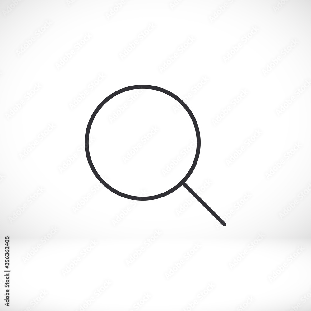 magnifier black vector icon line linear style on the background. Best icon 10 eps illustration magnifier black vector icon line linear style on the background. Best icon 10 eps illustration