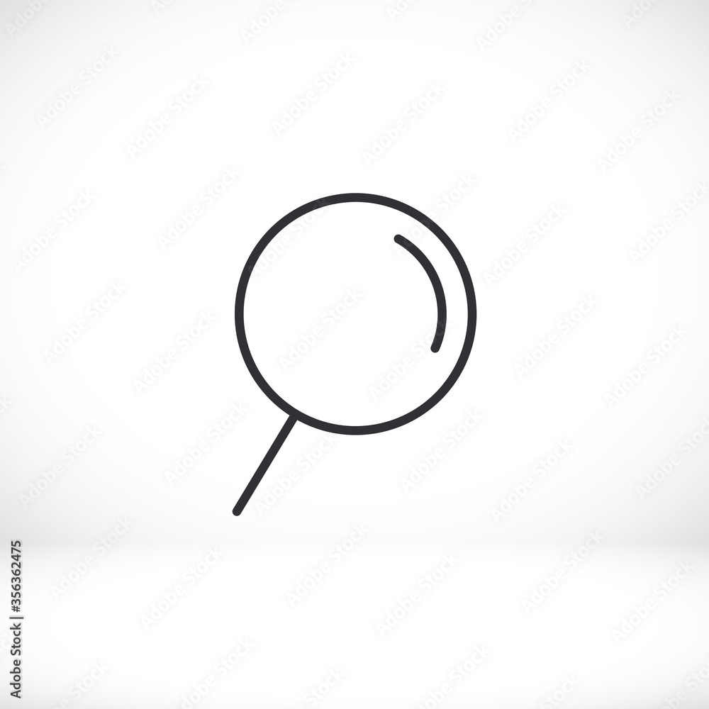 magnifier black vector icon line linear style on the background. Best icon 10 eps illustration magnifier black vector icon line linear style on the background. Best icon 10 eps illustration
