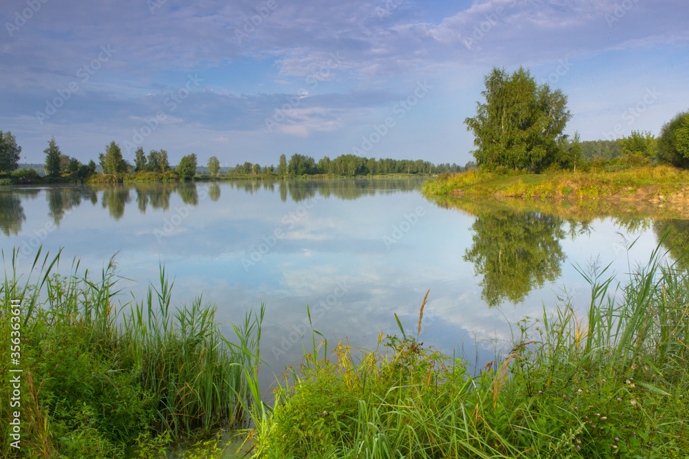 landscape with lake russia moscow region landscape with lake russia moscow region
