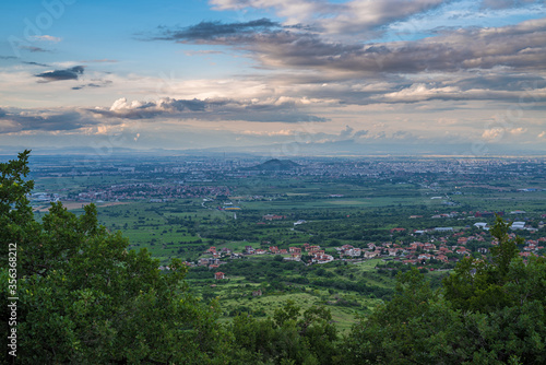 Clouds over the distant city