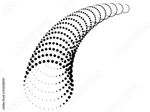 Halftone dots in circle form. round logo . vector dotted frame . design element