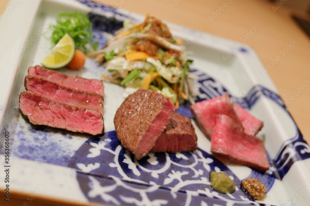 料亭の和食、和牛の一品料理 料亭の和食、和牛の一品料理