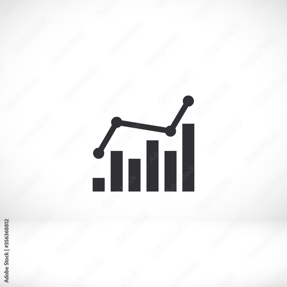 chart icon . Vector  Eps 10 . Lorem Ipsum Flat Design
