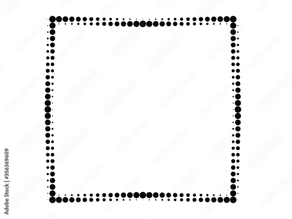 Halftone dots logo in Square form . vector dotted frame . design element Halftone dots logo in Square form . vector dotted frame . design element
