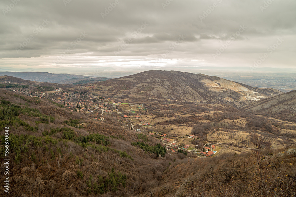 view of the village from the top of the mountain