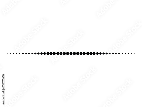 Halftone dots in line form. vector dotted logo. design element