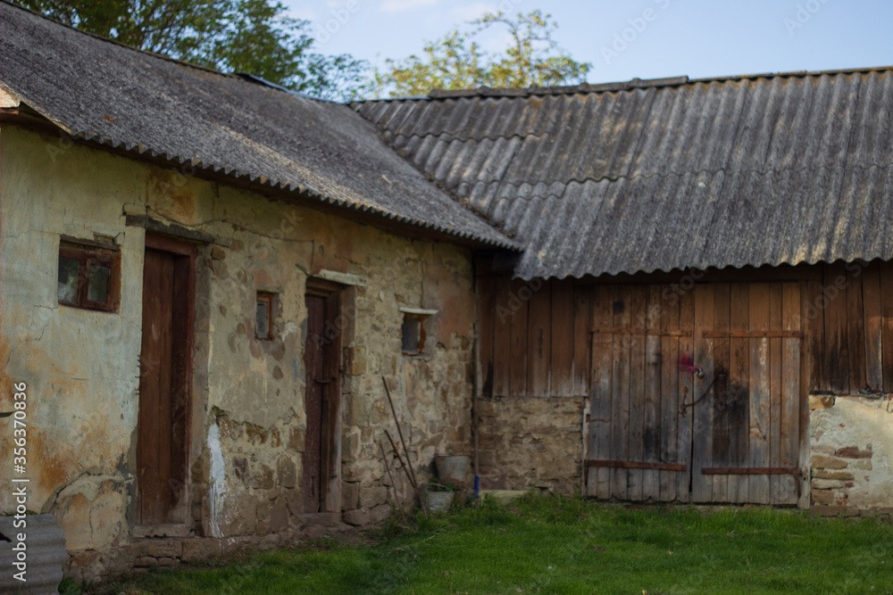 old barn in the village old barn in the village