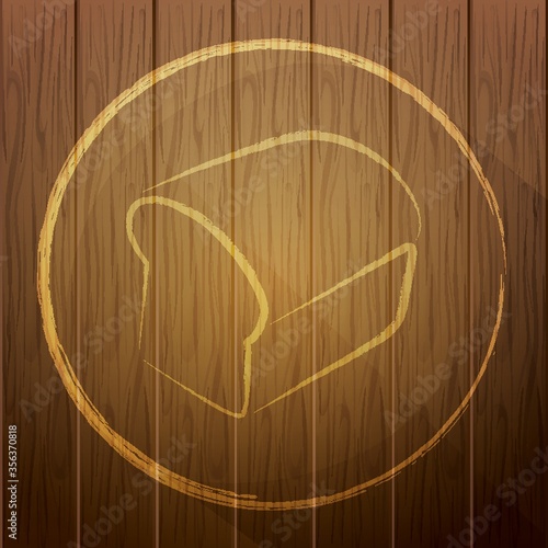 loaf of bread on wooden background