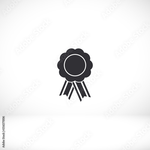  badge with ribbons icon. Vector  Eps 10 . Lorem Ipsum Flat Design