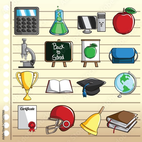 collection of education icons
