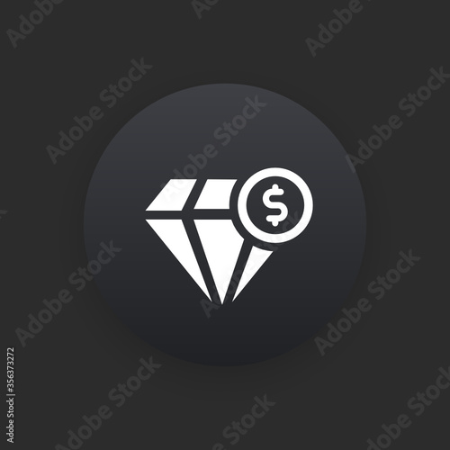 Gem -  Matte Black Web Button