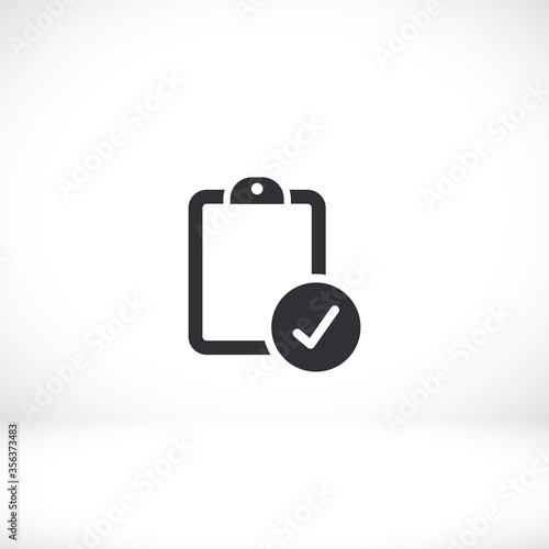 notebook. note sheet. medical form to fill out with a check mark. Form. sheet. confirmed. flat design. the work is done for your use for your purposes and purposes. eps 10 icons vector
