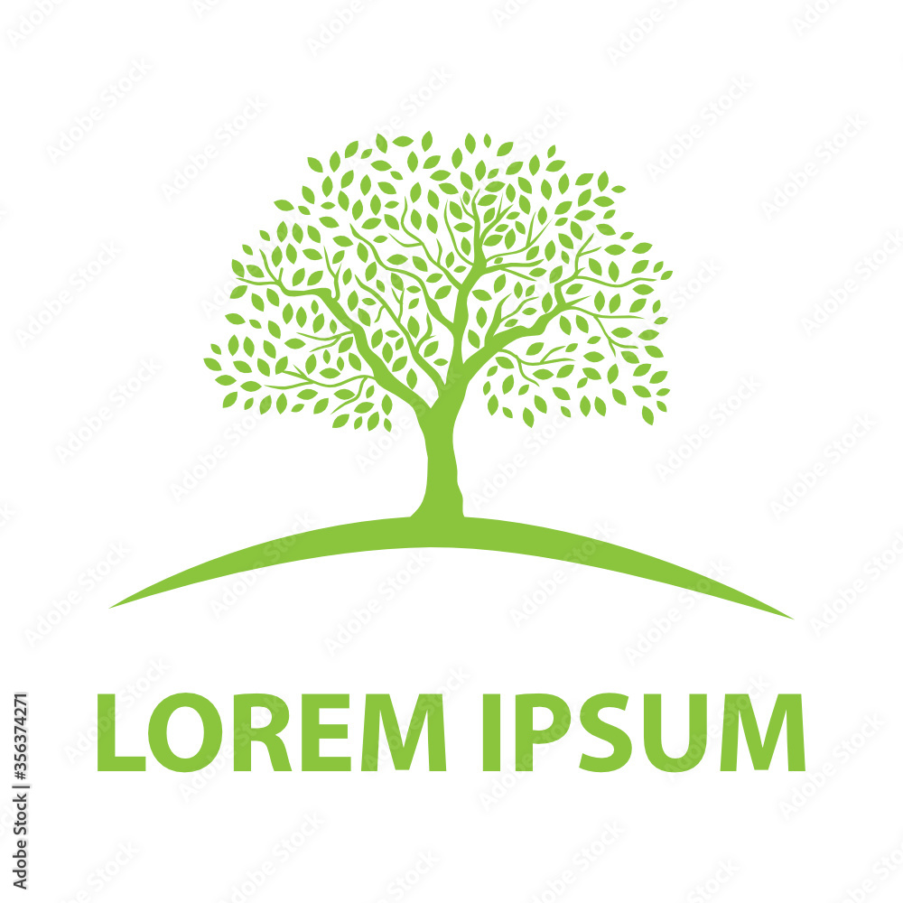 Obraz premium green tree logo