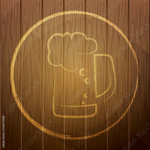 beer mug on wooden background