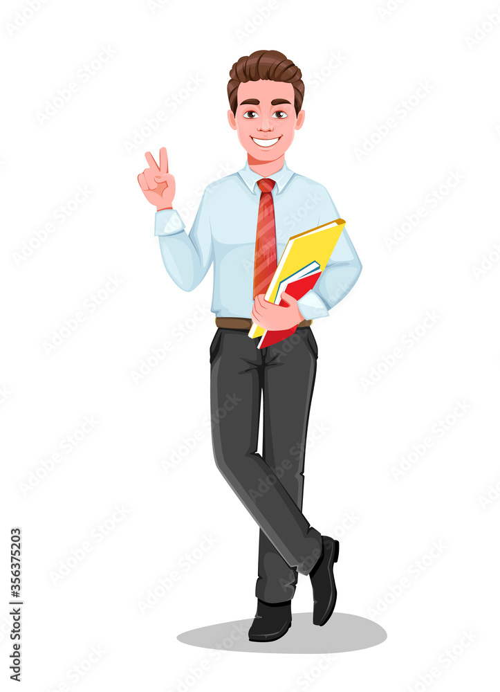 Handsome businessman in business clothes. Handsome businessman in business clothes.