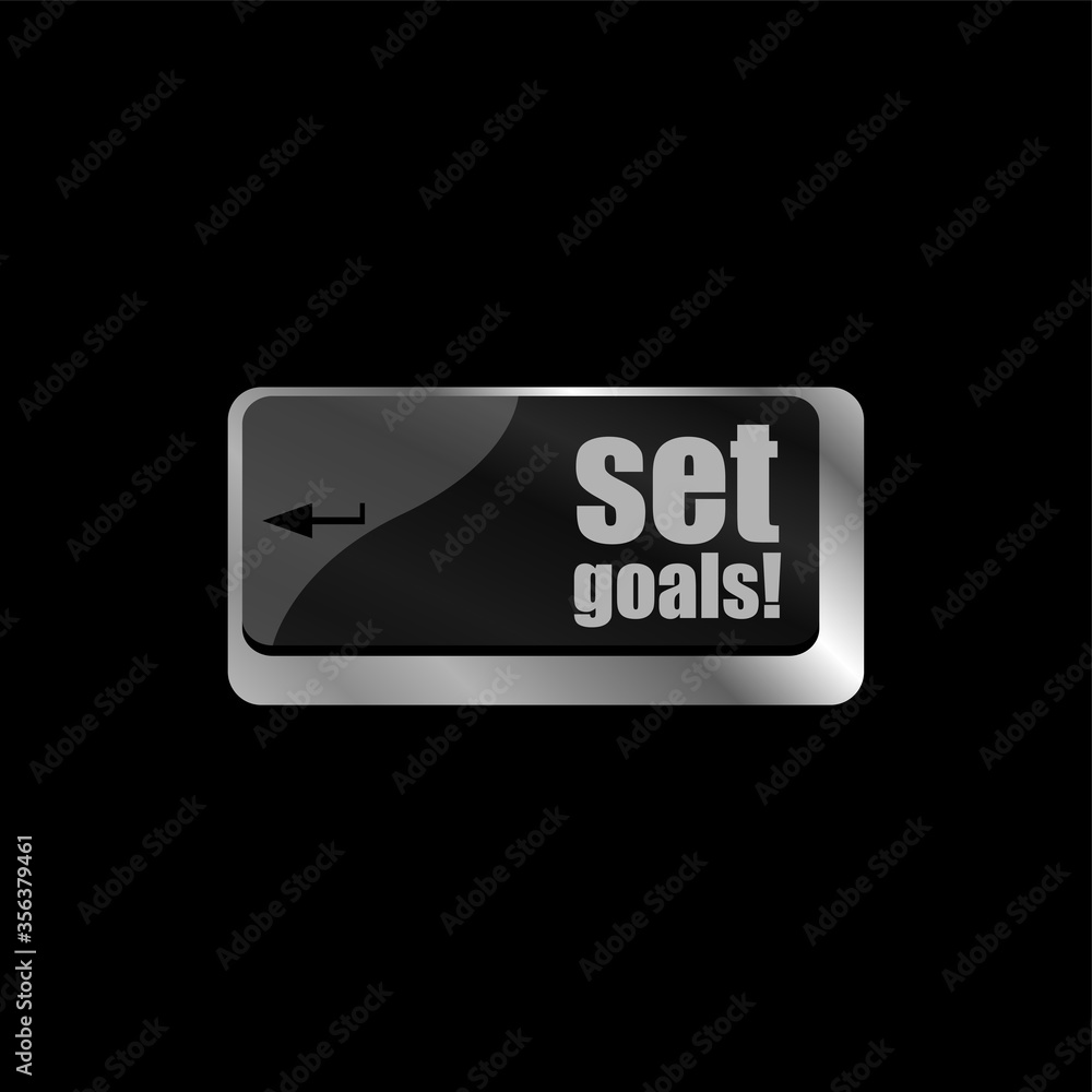 set goals button on keyboard - business concept set goals button on keyboard - business concept