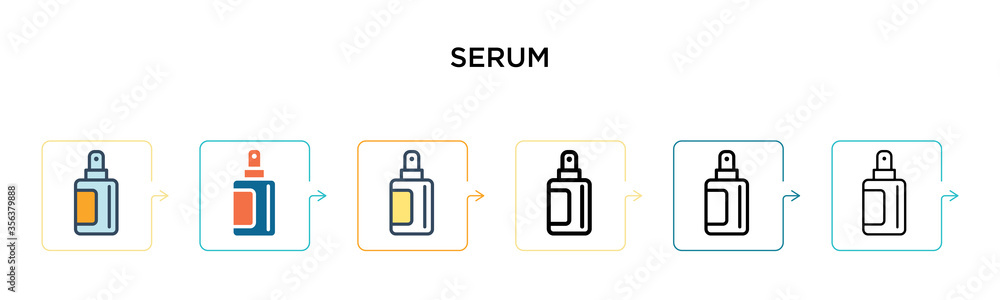 Serum vector icon in 6 different modern styles. Black, two colored serum icons designed in filled, outline, line and stroke style. Vector illustration can be used for web, mobile, ui Serum vector icon in 6 different modern styles. Black, two colored serum icons designed in filled, outline, line and stroke style. Vector illustration can be used for web, mobile, ui