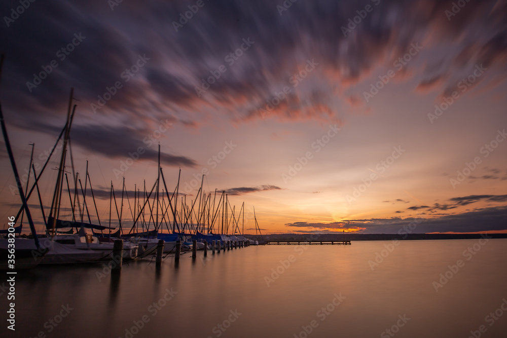 Sonnenuntergang in Aidenried am Ammersee