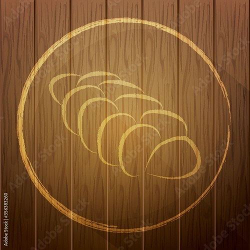 challah bread on wooden background