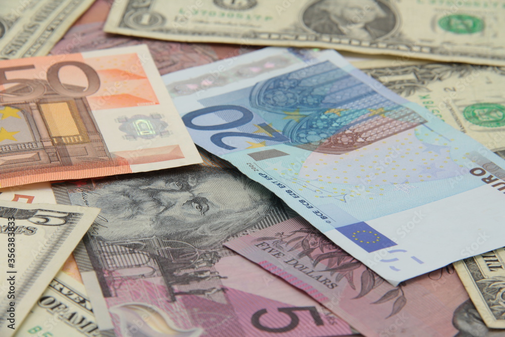 Background of international paper money. Background of international paper money.