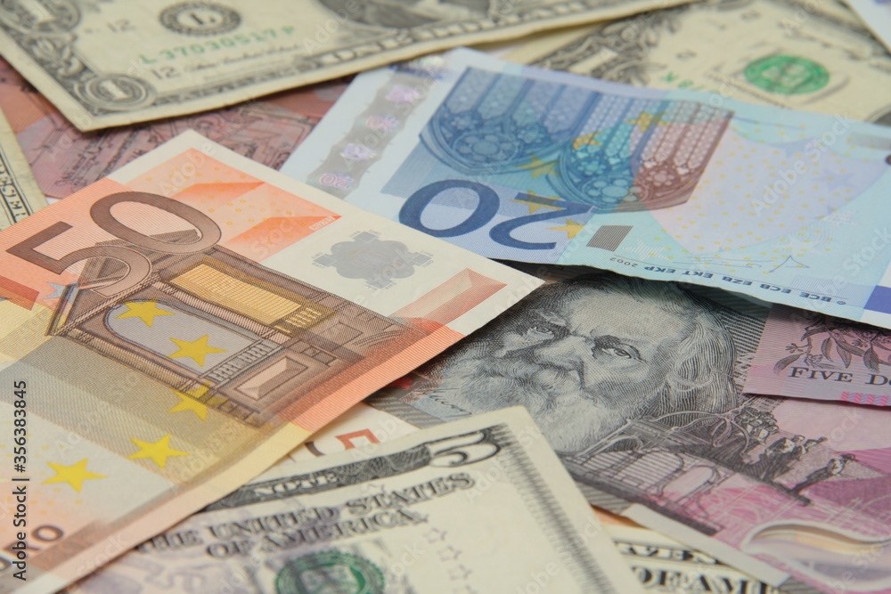 Background of international paper money. Background of international paper money.