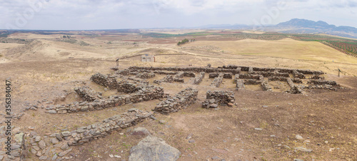Hornachuelos houses. Archaeological site at Ribera del Fresno, Spain photo