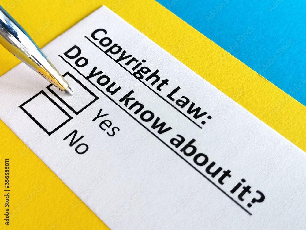 One person is answering question about copyright law. One person is answering question about copyright law.
