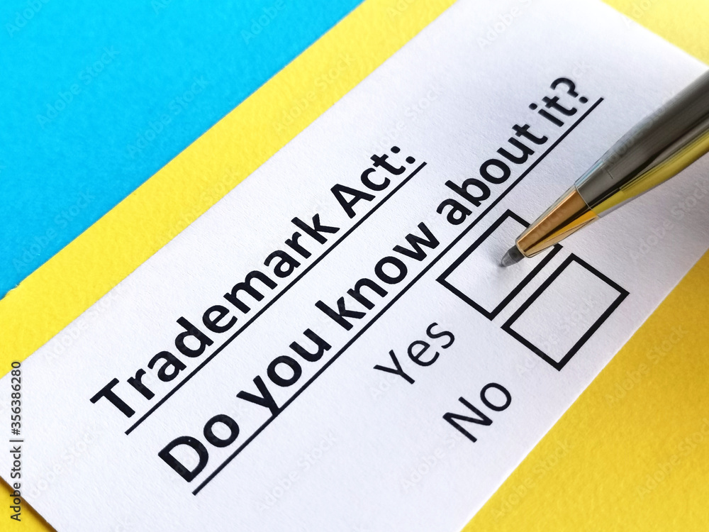 One person is answering question about trademark act. One person is answering question about trademark act.