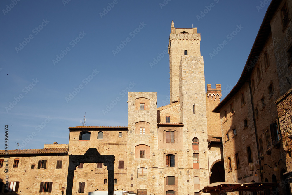 The town of San Gimignano in Tuscany. Italy