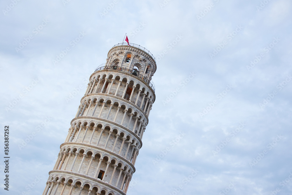 The leaning tower of Pisa in Pisa, Italy