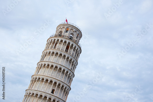 The leaning tower of Pisa in Pisa, Italy