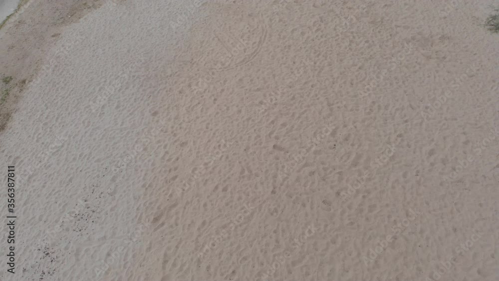 Aerial view from above on a sand beach. Tourism concept after covid. Aerial view from above on a sand beach. Tourism concept after covid.