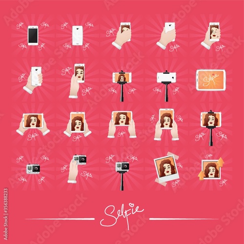collection of selfies