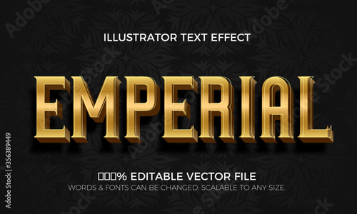 3D Golden Emperial, Royal Editable Text Effect